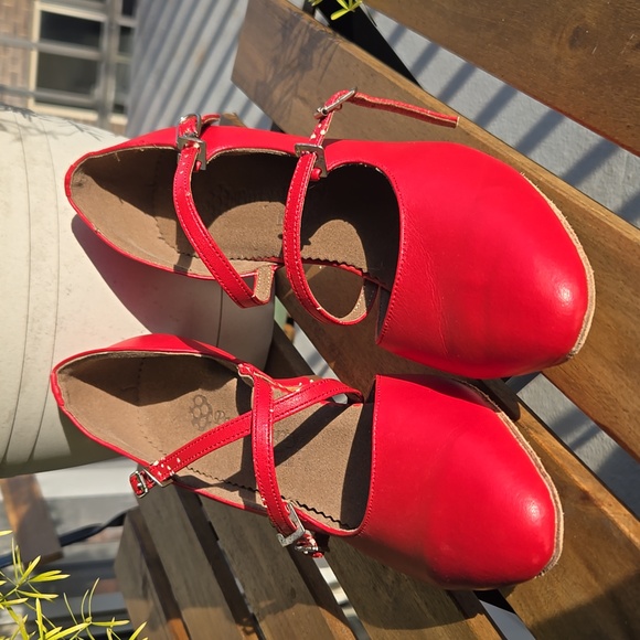Very Fine PP201 Red 3” Cuban Heel Salsa Latin Dance Shoes 6.5 - Picture 3 of 17
